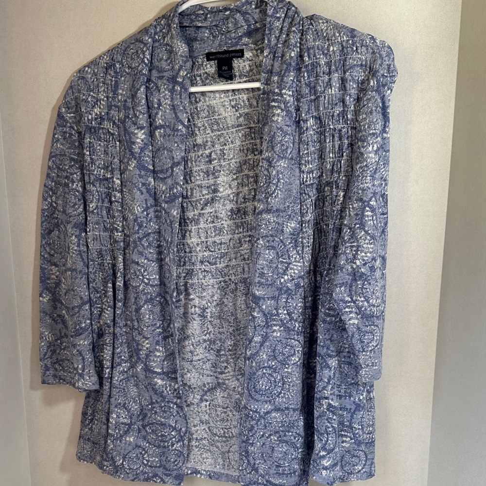 Westbound petites blue lightweight open front cardigan size medium petite